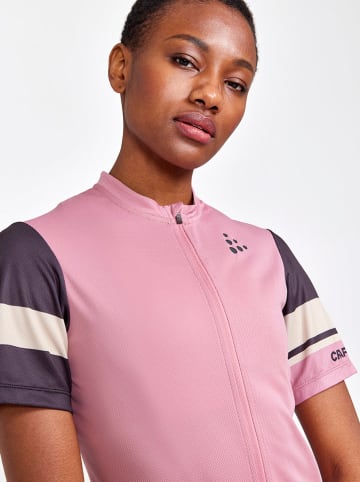 Craft Koszulka kolarska "Core Endur" w kolorze jasnoróżowym