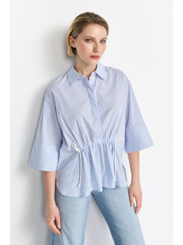 Rich & Royal Bluse in Hellblau/ Weiß
