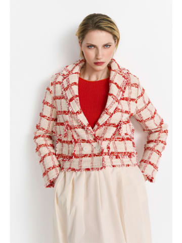 Rich & Royal Blazer in Rot/ Creme