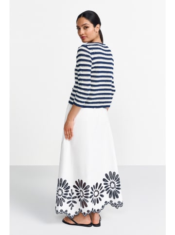 Rich & Royal Cardigan in Weiß/ Dunkelblau