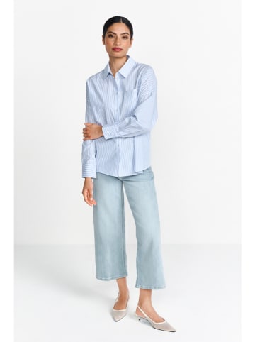 Rich & Royal Bluse in Hellblau/ Weiß
