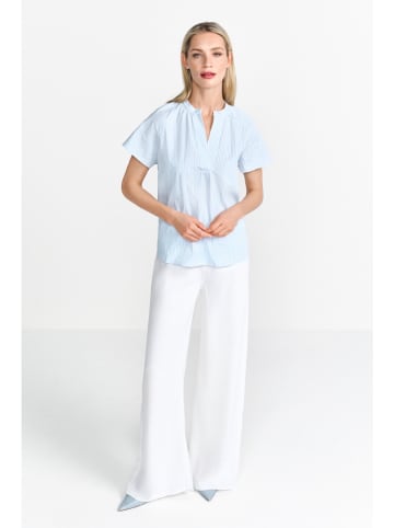 Rich & Royal Bluse in Hellblau/ Weiß