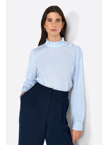 Rich & Royal Bluse in Hellblau/ Weiß