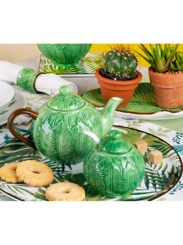 Trendy Kitchen by EXCÉLSA Imbryk "Foliage" w kolorze zielonym do herbaty - 500 ml