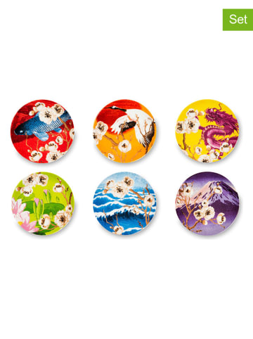 Trendy Kitchen by EXCÉLSA 6er-Set: Brotteller "Fuji" in Bunt - Ø 15 cm