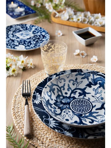 Trendy Kitchen by EXCÉLSA 18-delig tafelservies "Blue Silk" donkerblauw