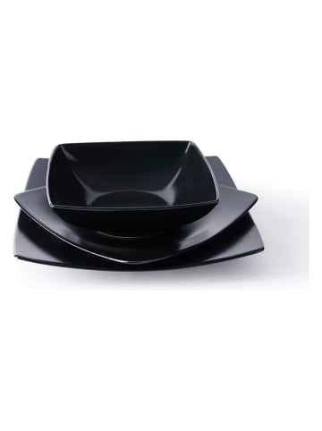 Trendy Kitchen by EXCÉLSA 18-delig tafelservies "Eclipse" zwart