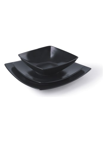 Trendy Kitchen by EXCÉLSA 6er-Set: Speiseteller "Eclipse" in Schwarz - (B)25 x (H)25 cm