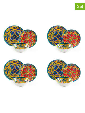 Trendy Kitchen by EXCÉLSA 12-delig tafelservies "Etna" meerkleurig