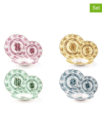 Trendy Kitchen by EXCÉLSA 12-częściowy zestaw talerzy "Bari" ze wzorem