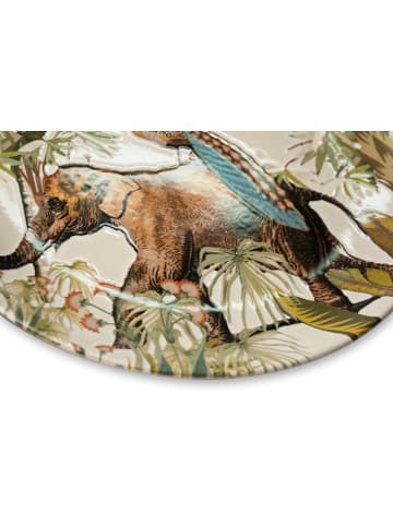 Trendy Kitchen by EXCÉLSA 12-częściowy zestaw talerzy "Kabir" w kolorze kremowo-zielonym