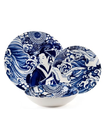 Trendy Kitchen by EXCÉLSA 18-delig serviesset "Kon" blauw