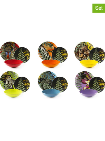 Trendy Kitchen by EXCÉLSA 18-delig tafelservies "Madagascar" meerkleurig