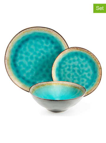 Trendy Kitchen by EXCÉLSA 12-delig tafelservies "Maldive" turquoise