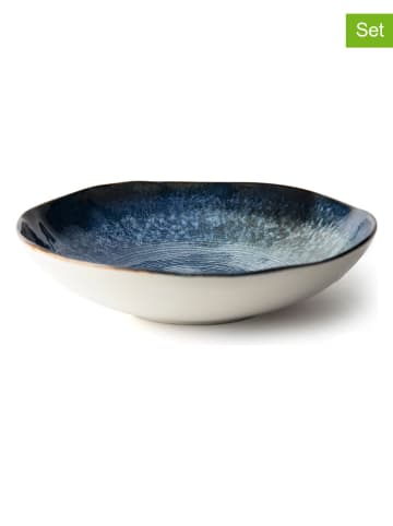 Trendy Kitchen by EXCÉLSA Talerze głębokie (6 szt.) "Poseidone" w kolorze niebieskim - Ø 21 cm