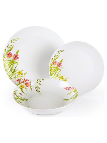 Trendy Kitchen by EXCÉLSA 18-częściowy zestaw talerzy w kolorze białym