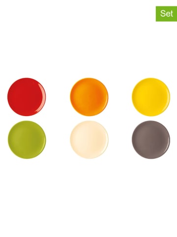Trendy Kitchen by EXCÉLSA 6-delige set: dessertborden "Trendy" meerkleurig - Ø 20 cm