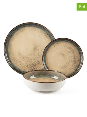 Trendy Kitchen by EXCÉLSA 12-delig tafelservies "Zeus" beige