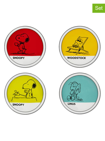 Trendy Kitchen by EXCÉLSA 4er-Set: Pizzateller "Peanuts" in Bunt - Ø 30,5 cm