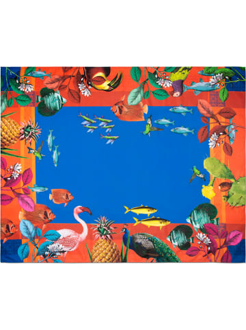 Trendy Kitchen by EXCÉLSA Tischdecke "Rhapsody" in Blau/ Rot- (L)180 x (B)140 cm