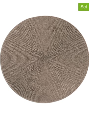 Trendy Kitchen by EXCÉLSA 6er-Set: Tischsets "Round" in Grau - Ø 36 cm