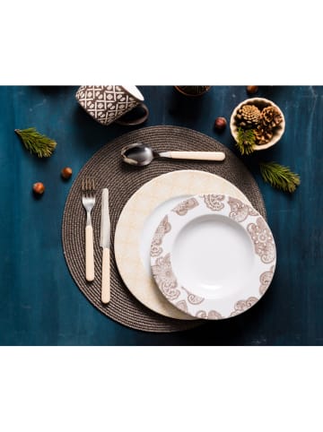 Trendy Kitchen by EXCÉLSA Podkładki stołowe (6 szt.) "Round" w kolorze szarym - Ø 36 cm