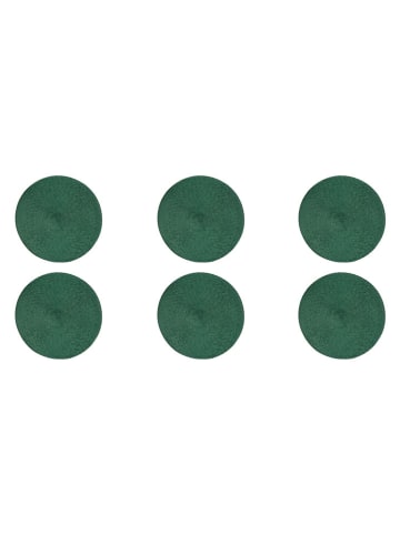 Trendy Kitchen by EXCÉLSA 6er-Set: Tischsets "Round" in Grün - Ø 36 cm