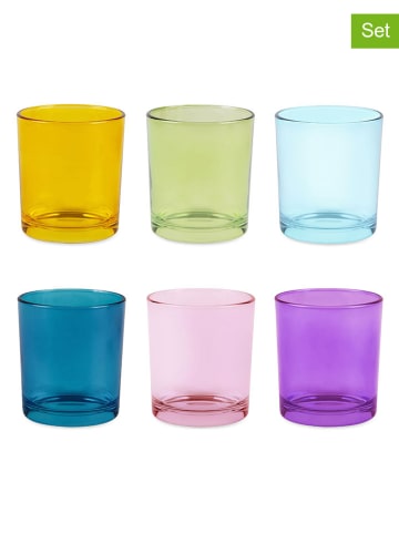 Trendy Kitchen by EXCÉLSA Szklanki (6 szt.) "Marrakech" w różnych kolorach - 260 ml