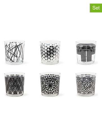 Trendy Kitchen by EXCÉLSA 6er-Set: Gläser in Schwarz - 350 ml