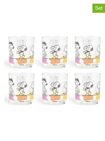 Trendy Kitchen by EXCÉLSA 6er-Set: Gläser "Peanuts" in Bunt - 250 ml
