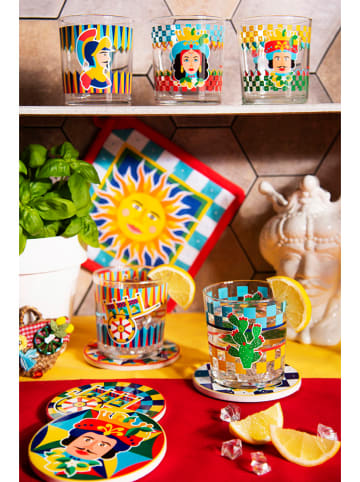 Trendy Kitchen by EXCÉLSA Szklanki (6 szt.) "Sicilian Rhapsody" w różnych kolorach - 350 ml