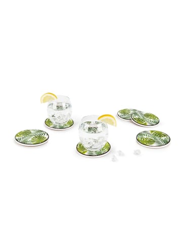 Trendy Kitchen by EXCÉLSA 6er-Set: Untersetzer "Foliage" in Grün - Ø 10,5 cm