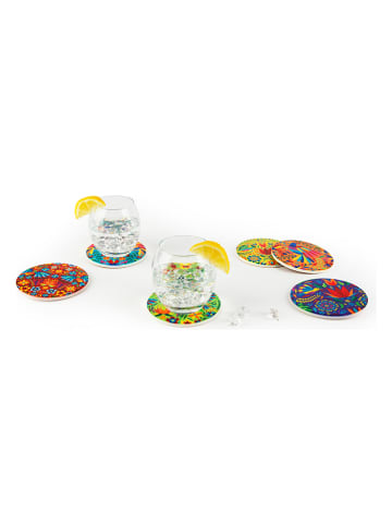 Trendy Kitchen by EXCÉLSA 6er-Set: Untersetzer "Mexican Flowers" in Bunt - Ø 11 cm