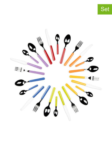 Trendy Kitchen by EXCÉLSA 24tlg. Besteckset "Fashion" in Bunt