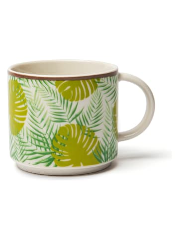 Trendy Kitchen by EXCÉLSA 4-delige set: theekoppen "Foliage" groen - 290 ml