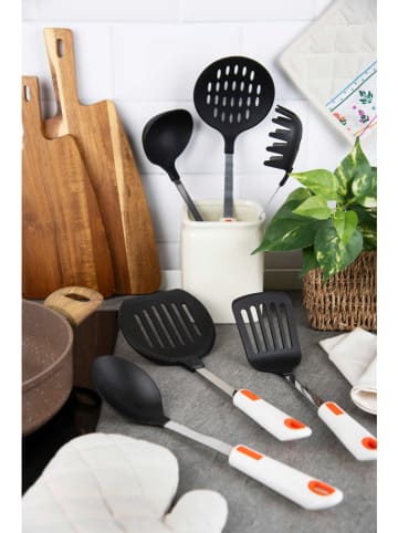 Trendy Kitchen by EXCÉLSA Kooklepel wit/zwart - (L)33,5 cm