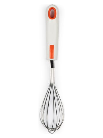 Trendy Kitchen by EXCÉLSA Trzepaczka w kolorze srebrno-biało-pomarańczowym - dł. 28 cm