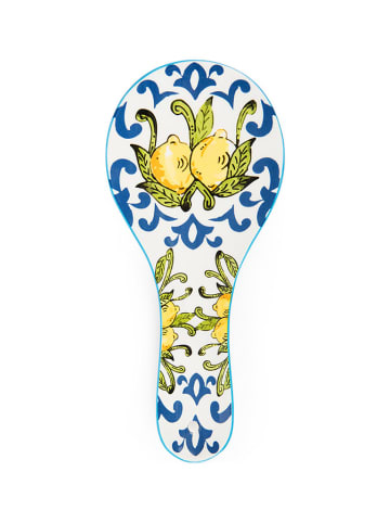 Trendy Kitchen by EXCÉLSA Kochlöffel-Ablage "Amalfi" in Weiß/ Blau/ Gelb - (L)24 x (B)11 x (H)2 cm