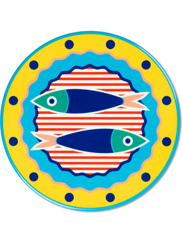 Trendy Kitchen by EXCÉLSA Onderzetter "Corfu" blauw/geel - Ø 16 cm