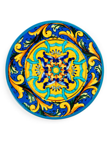 Trendy Kitchen by EXCÉLSA Podkładka Trinacria" w kolorze niebieskim ze wzorem pod garnek - Ø 16 cm