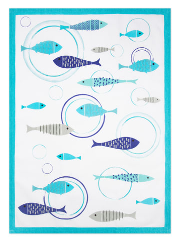 Trendy Kitchen by EXCÉLSA Theedoek "North Sea" turquoise - (L)70 x (B)50 cm