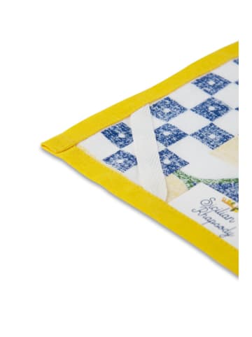 Trendy Kitchen by EXCÉLSA Geschirrtuch "Sicilian Rhapsody" in Gelb/ Türkis - (L)70 x (B)50 cm