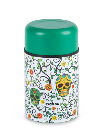 Trendy Kitchen by EXCÉLSA Thermolunchbox "Calavera" in Weiß/ Mint - 750 ml