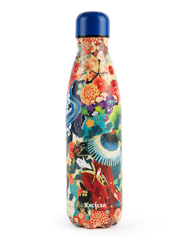 Trendy Kitchen by EXCÉLSA Butelka termiczna "Kimono" ze wzorem - 500 ml