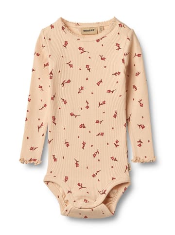 Wheat 2-delige set: rompers "Regitze" beige/oranje