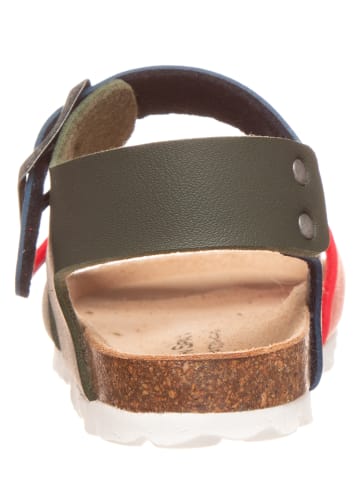 Little Sky Sandalen in Dunkelblau/ Khaki/ Rot