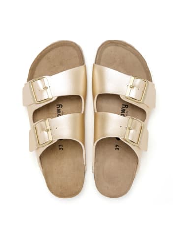 billowy Pantoletten in Gold