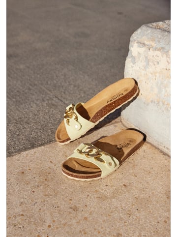 billowy Leren slippers groen