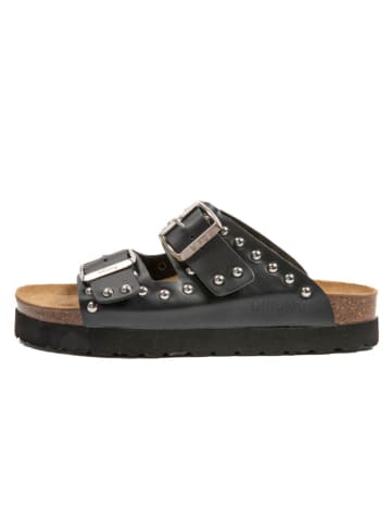 billowy Leren slippers zwart