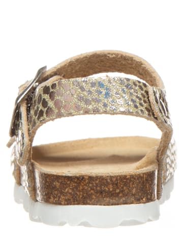 billowy Sandalen in Gold/ Bunt